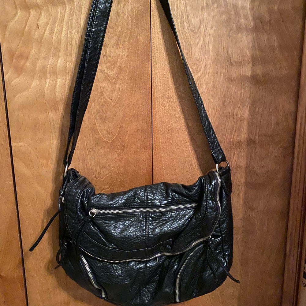 Leather messenger bag